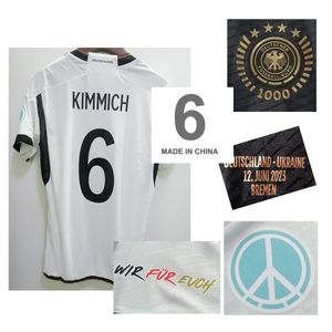 American College Football Weamatchworn Player nummer 2023 Tyskland 1000: e spel Jubileum Maillot Sane Kimmich Haverz Maillot Player Issue Sports Jersey