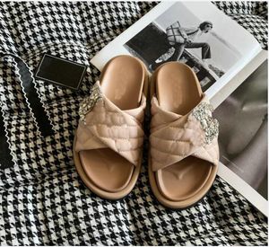 luxury fur slippers designer wool slides women mens sandals winter warm australia home shoes casual mules renlo