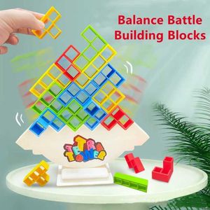 Sorting Nesting Stacking toys Funny Tetris Stacked Tower Game Building Blocks PVC Balance Battle Puzzle Toys Parent-child Assembly Bricks For Kids AdultN240122