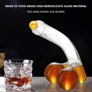 Men Glass Dekanters zabawne penis Dicky Wine Dispenser Męs