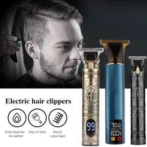 Haarschneider Vintage T9 Cordless Professional Hair Clippers Elektrische Trimmer für Männer USB Clipper Haarschneidmaschine Rasierer Trimmer für Männer