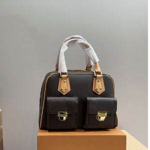 Manhattan bolsa feminina sacola de couro genuíno moda letras zíper fechamento alça de couro fivela designer sacos de ombro bolsas de viagem