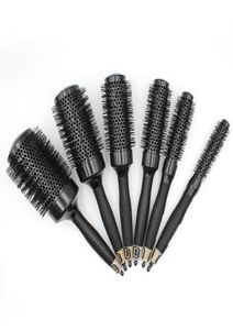 Hårborstar 6 Sizelot Brush Nano Hairbrush Thermal Ceramic Ion Round Barrel Comb Hairdressing Salon Styling Torkning Curling8441710