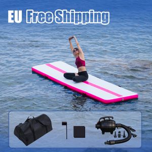 EU KOSTENLOSE Versand Dropshipping Yogamatte Gymnastik umweltfreundlich Tumbling Matte Air Track aufblasbare Gymnastikmatte für Zuhause