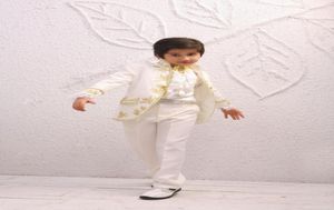Boy039s Resmi Giyim işlemeli Smokin Çekici Çocuk Tam Tasarımcı Stand Yasağı Boy Düğün Takım Erkek Gkit Customade J5778866