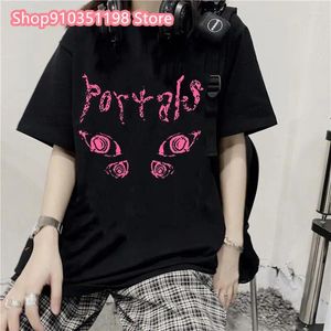 Kvinnors t-skjortor goth t-shirts för kvinnor melanie martinez portaler tryck 2024 y2k rolig manga tee shirt hip hop tops