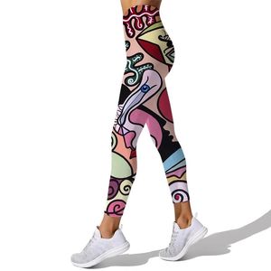 Capris Cloocl Bunte Abstrakte Kunst Frauen Leggings Mode 3D Digitaldruck Haruk Leggings Sexy Elastische Weibliche Dünne Leggings