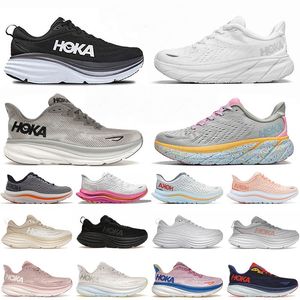 Hoka Clifton 9 Bondi 8 Running Shoes Runner Hokas Sneakers One Triple Black Free Mänskvinnor Kvinnor Designer Trainers Lifestyle stötdämpning stor storlek 13 36-47