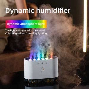 Luftbefeuchter Heißer Verkauf 6 Löcher Sprühdüsen Musikrhythmus Tanzlicht Dynamisch 900 ml Aroma Ätherisches Öl Diffusor H2O USB Luftbefeuchter YQ240122