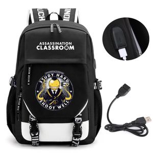 Bags Anime Assassination Classroom Octupus Backpack School Book Bags Mochila Travel USB Port Bag Laptop Boy Girls Gift