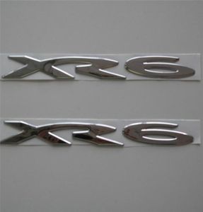 2 pezzi di set Argento cromato PVC XR6 distintivo dell'emblema dell'auto parafango posteriore adesivo laterale logo accessori per Falcon7789623