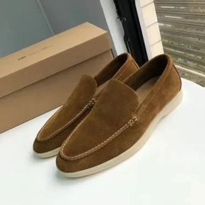 Loro Piano Men Casual Shoes LP Loafers Dress Shoes Flat Low Top Suede Cow Leather Oxfords Walk Comfort Loafer Slip on Pianoloafer Rubber Sole Flats 797