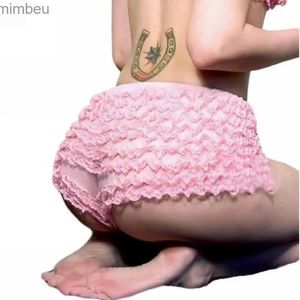 Sexy Set Sexy Set Sexy Panties Womens Underwear XXXXXL drop shipping best gift Womens Ladies Pink Ruffled Lace Bloomers Knickers Panties Lingerie C240410