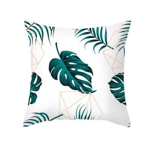 Cushion/Decorative Pillow Tropical Plants Cushion Er Decorative Nordic Style Pillowcase Botanic Leaves 45X45Cm Green Leaf Drop Deliver Dhrih