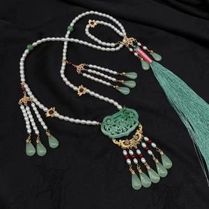 Necklaces Vintage Chinese Necklace Tang Ming Song Dynasty Hanfu Ruyi Pendant Necklaces 2023 New