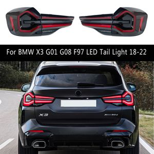 Acessórios do carro conjunto de luz traseira streamer indicador de sinal de volta para bmw x3 g01 g08 f97 led luz traseira 18-22 freio reverso luz de corrida