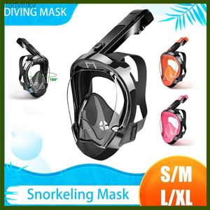 Diving Masks Diving Mask New Diving Goggles Equipment Liquid Silicone Supplies Set Swimming Breathing Tube Snorkeling Mask DropshippingL240122