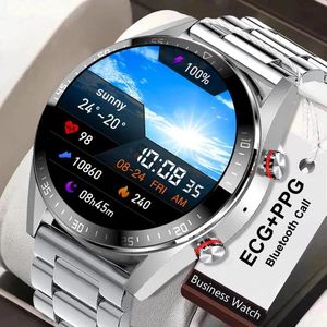 Uhren Neue Bluetooth Anruf EKG PPG Smart Uhr Wasserdicht Sport Fitness Tracker Wetter Display Männer Smartwatch Für Xiaomi Huawei Telefon
