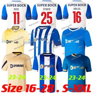 Portos 23 24 F C Futebol Jerseys Kids Kit Football Dragon Fans Player Versão 2023 2024 Home Away 130 Anos Aniversário CAMPEOES PEPE OLIVEIRA MEHDI LUIS DIAZ