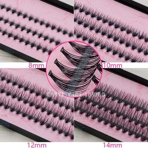 Wholesale 4 packs/lot Pro 57 Knots 20 Hairs Black Individual False Eyelashes Eye Lash Makeup Extension Kit 8mm 10mm 12mm 14mm 240119