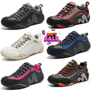 Män vandrar utomhus Trail Trekking Mountain Sneakers Non-Slip Mesh Breattable Rock Climbing Athletic Sports Shoes 39-45 GAI