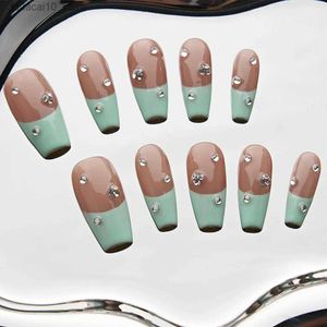 False Nails Customized Handmade Nails False Long/Short Luxury Fake Nails with Glue Nails Press on Full Cover Nail Tips Q240122