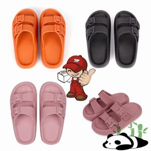 Summer High Quality New Leisure Platform Slippers for Men Women Anti slip Sandals Leather Super Soft Sole Flat Shoes Outdoor Black Pink Beach Slippers