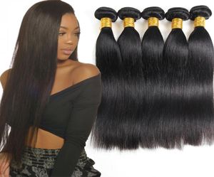 Klasa 10A Brazylijskie ludzkie Virgin Hair Bundles Prosty 3OR 4 PCS UNPRETRESE Brazylian Virgin Hair Extension Peruvian Virgin3464654