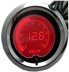 CAR Motorcycle 2quot 52mm 7 colors LED Volt meter Car Digital Gauge Tint Len5441692