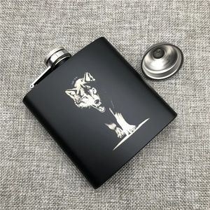 Customization Russian Hip Flask 6 Oz 170ml 304 Stainless Steel Personalized King Wolf Lion Tiger Alcohol Whiekey Vodka 240122