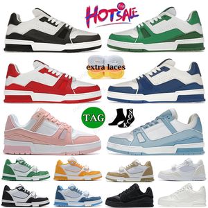 Classica Virgil Trainer Designer Sneakers Scarpe casual Sovrapposizioni in tela in rilievo Abloh Triple Nero Bianco Blu Rosso Piattaforma da tennis bassa Runner da esterno in pelle