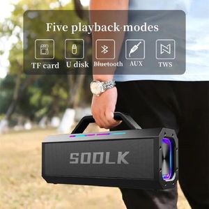 Hoparlörler Sodlk S520 Dış Mekan Su Geçirmez Bluetooth Hoparlör 150W Yüksek Güçlü Taşınabilir Karaoke Ses Kartı Hoparlör Süper Bas Caixa De SOM