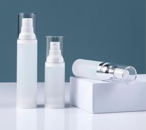 15 30 50 ml Airless-Pumpe, mattierte Flasche, nachfüllbare Reiselotionsbehälter, Vakuum-Feinnebel-Sprühflasche, Kunststoff-Kosmetikspender2540307