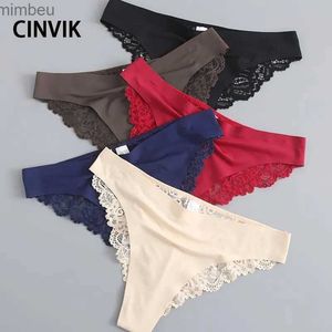 Sexy set sexy set cinvik sexy spitze g String Panties Frauen Nylon Seidenanthong Tanga Unterwäsche Unterwäsche Dessous weibliche Damen Blumen -Pantys Underpants C240410