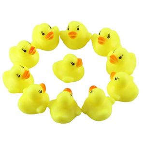Bath Tools Accessories 4X4X3Cm Baby Toy Sound Rattle Children Infant Mini Rubber Ducks Swimming Bathe Gifts Race Squeaky Duck Pool Fun Dhmrd