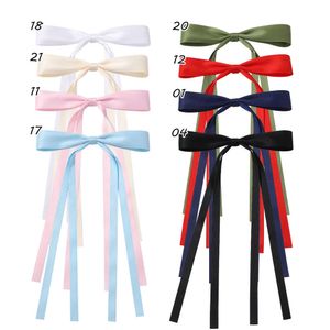 Solid Color Tassel Bow Accessories for the Start of School Season Straight Line Duckbill Children's Hair Clip 3899