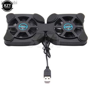 Electric Fans Foldable USB Cooling Fan CPU Cooler Mini Octopus Notebook Cooler Pad Quiet Stand Double Fans for 7-15 inch Notebook LaptopL240122