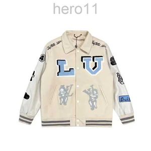 Mens Jackets Fashion Varsity Jacket Animal Letter Towel Embroidery Crochet Floral Baseball Jacket Couples Women Coat Outwear Luis 64Mi# IMQC