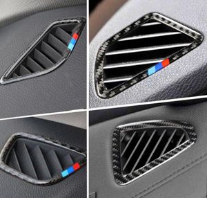 Auto Styling Air Outlet Carbon Faser Aufkleber Pailletten Dekoration Abdeckung Trim Für BMW 1 2 3 4 5 7 Serie x1 X3 X4 X5 X6 F30 F10 F15 F16254316