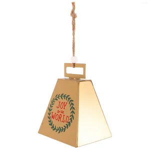 Articoli per feste Decorazione di Babbo Natale Ferro Carillon di vento di Natale Ciondolo Ornamento da appendere Campana di mucca Accessorio unico di Natale fai-da-te compatto