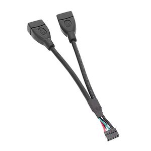 DuPont 2.0 mm Mini 9pin 10 Pin Połączkę główną nagłówek do podwójnego kabla adaptera USB do płyty głównej komputera przemysłowego