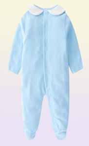 Designer Cute Newborn Baby Clothes Set Infant Baby Boys Printing bear Romper Baby Girl JumpsuitBibs Cap Outfits Set 018 Month8713061