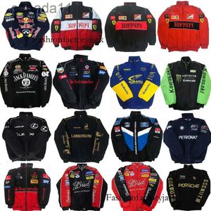 Jaqueta masculina terno de corrida f1 retro americano motocicleta ciclismo beisebol ao ar livre algodão outono e inverno preto sexta-feira gxhy