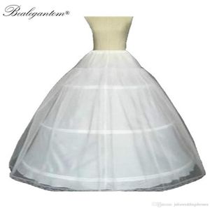 Ballkleid in A-Linie, 3 Reifen, weißer Unterrock, Brautpetticoat mit Spitzenkante, Hochzeitskrinoline 202164823247