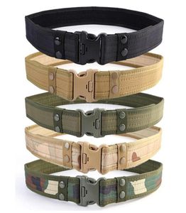Men039s Hunting Canvas Duty Tactical Sports Belt Airsoft Army Adjustable Outdoor Hook Loop Waistband Accessories Belts1615539