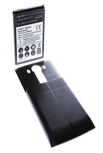 1x 6500MAH BL45B1F Utökad ersättning Utökat batteri 1x svart dörrskydd för LG V10 H968 H961N H900 H901 VS990 H960A L9706015