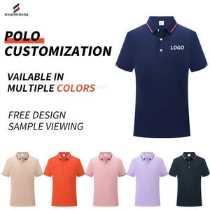 Camisas polo grandes personalizadas golf preto manga curta camisetas masculinas de várias cores casual camisa polo plus size para mulheres 6609