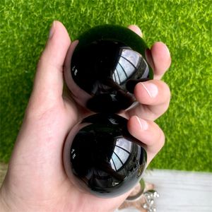 Objetos decorativos estatuetas pedra obsidiana natural bola de cristal pequena esfera preta grande cura