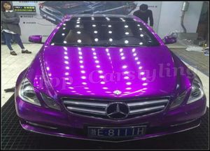 Lila glänzende Bonbon-Vinyl-Autofolie mit Luftkanal, metallischer violetter Aufkleber, Auto-Styling-Folie, Größe 152 x 20 m, Rolle 5086871