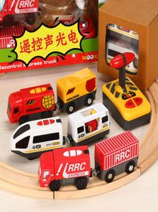 Electric Remote Control Train Model Boy Car Toy Compatible with Tracks Lights Sound for Party Christmas Kid Birthday Gift9657254